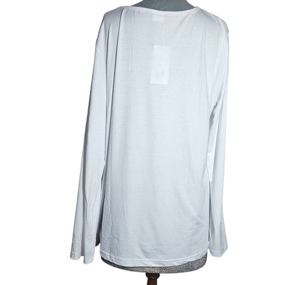 White Long Sleeve Tee Size XL New with Tag - Picture 2 of 4